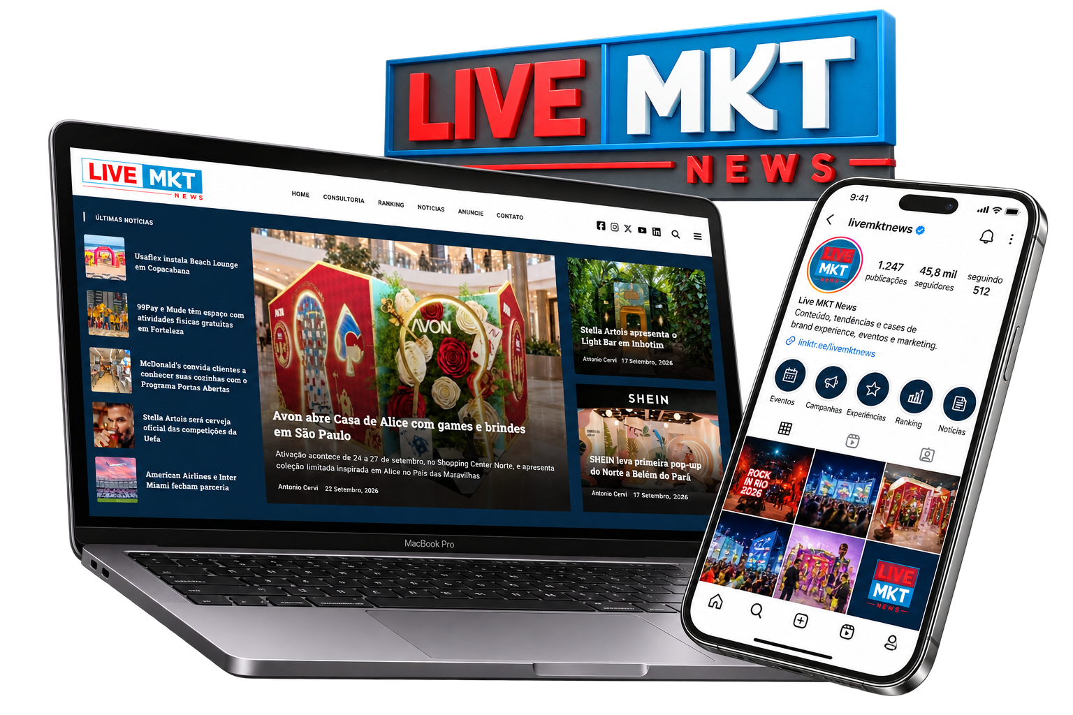 Composição digital do Live MKT News